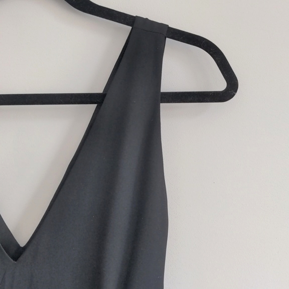FRANK & OAK | Jumpsuit Wide Leg Crop Sleeveless Cinched Waist, Black, Womens S - Picture 5 of 12